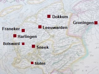 Kaart van Friesland