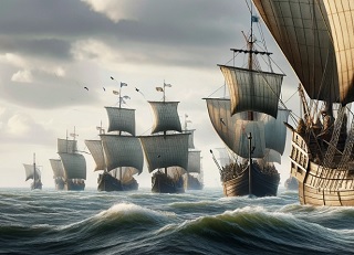 Zeilschepen op de Zuiderzee