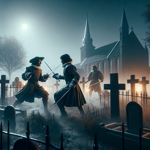 duel op het kerkhof