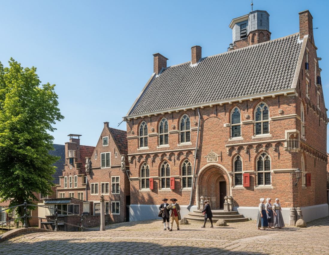 Het Klaarkampster Weeshuis is begonnen als gasthuis in 1597. Het stond op de hoek van de Dijkstraat en de Godsacker In 1885 is het weeshuis verhuisd maar het gebouw is er nog steeds. Ook de gevelsteen met stichtende boodschap zit nog steeds in de muur.